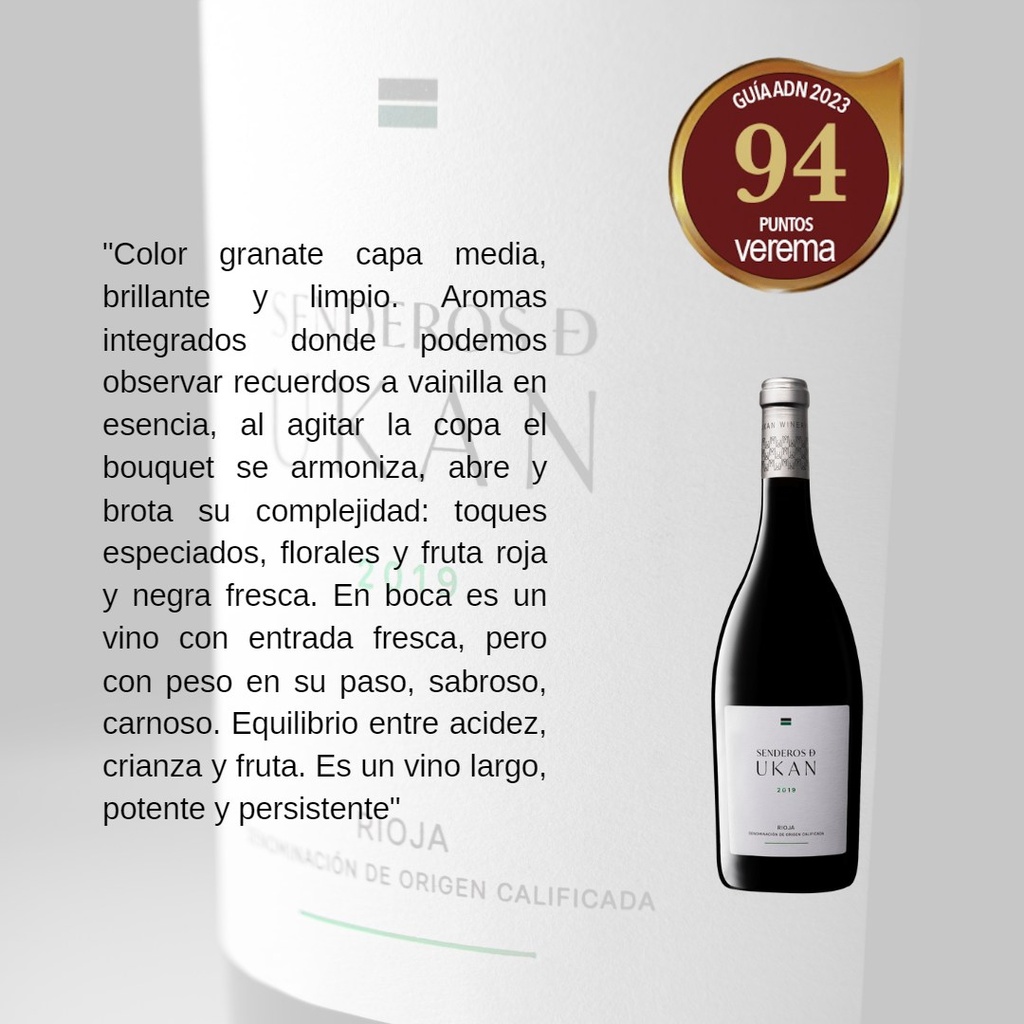 UKAN VINO TINTO SENDEROS DE UKAN TEMPRANILLO 750ML [UKST750]